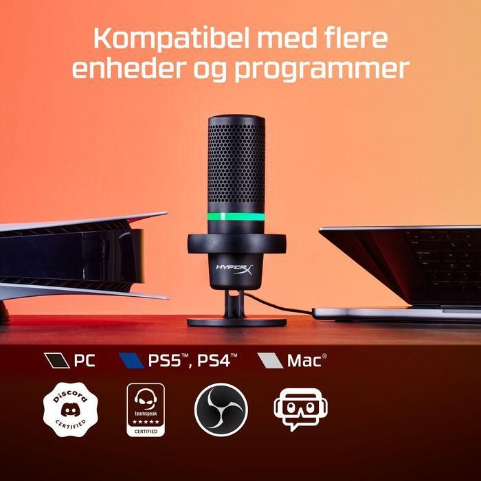 HP HyperX DuoCast - USB Microphone (Black) - RGB Lighting, 32 Ω, 24-bit/96kHz 24 HP HyperX DuoCast - USB Microphone (Black) - RGB Lighting, 32 Ω, 24-bit/96kHz 24