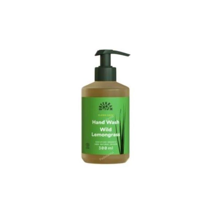 URTEKRAM Jabón de Manos Líquido Wild Lemongrass 300ml | Aroma Citronela y Cítricos | Eco Vegan Certificado COSMOS ORGANIC