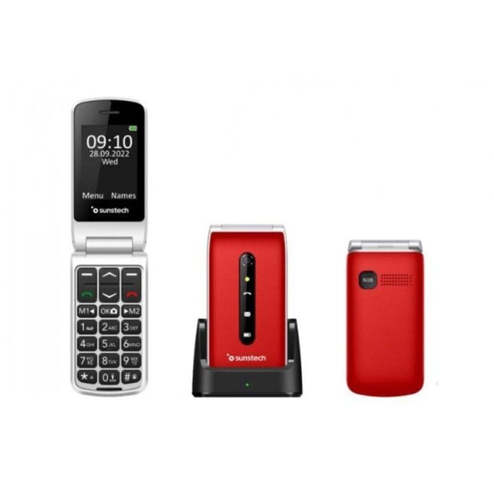 Teléfono Móvil para Mayores Sunstech CELT18RD Rojo 2,4" 2