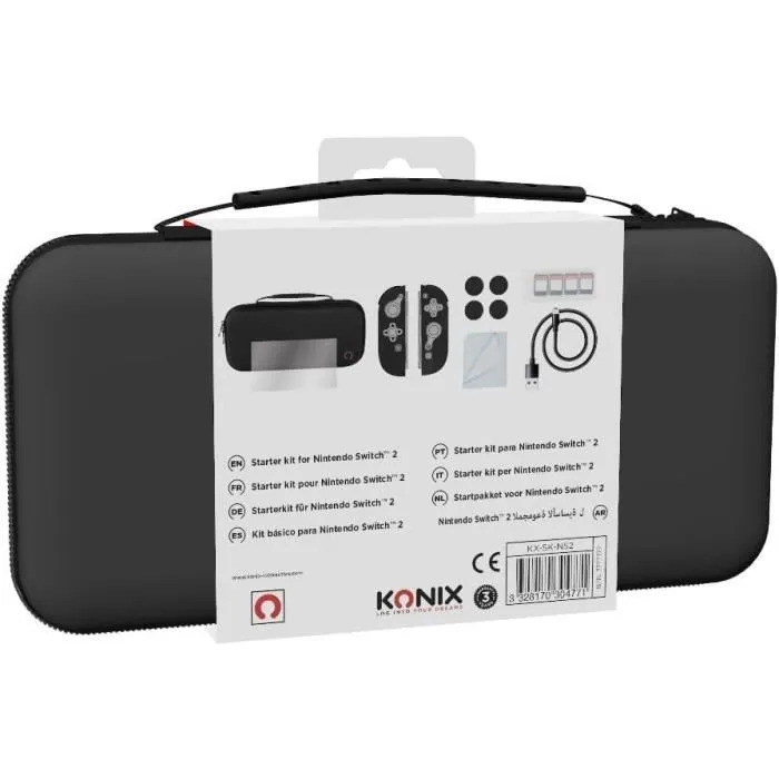 Konix Paquete de Accesorios para Nintendo Switch: Funda, 4 Soportes para Joysticks, Protector Pantalla Vidrio Templado, Estuche para 9 Juegos, Auriculares 4 Konix Paquete de Accesorios para Nintendo Switch: Funda, 4 Soportes para Joysticks, Protector Pantalla Vidrio Templado, Estuche para 9 Juegos, Auriculares 4