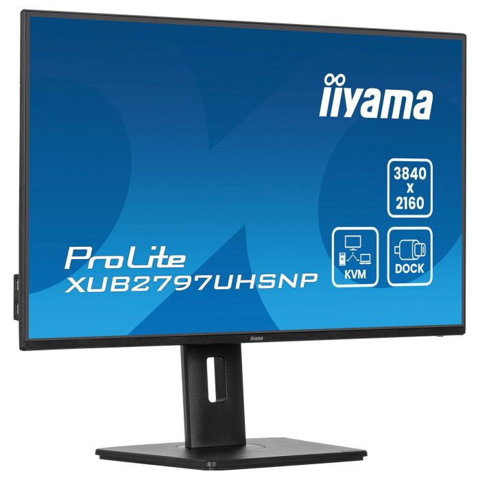 Iiyama ProLite XUB2797UHSNP-B1 68,5cm/27" 4K UHD IPS 4ms 60Hz HDMI DP USB-C KVM 2 Altavoces Pivot Negro