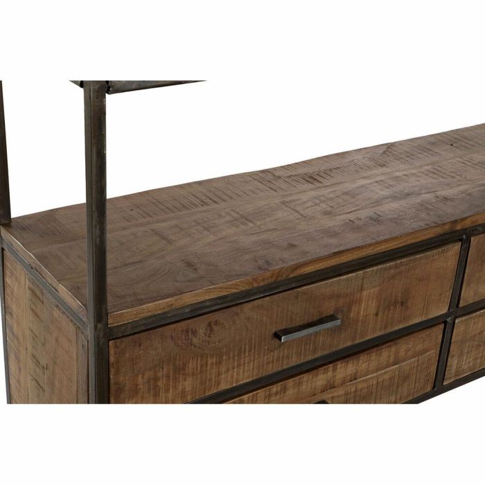 Estantería DKD Home Decor Negro Metal Marrón Acacia 145 x 35 x 190 cm 5