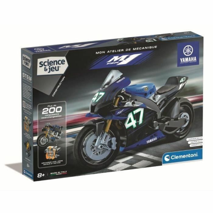 Clementoni - Set de construcción Yamaha M1 - Aplicación disponible - Hecho en Italia