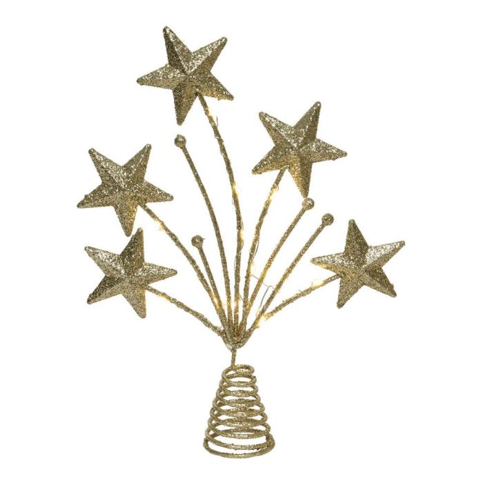 Adorno para copa árbol de navidad estrella 5x21x31cm 12 leds colores surtidos 3