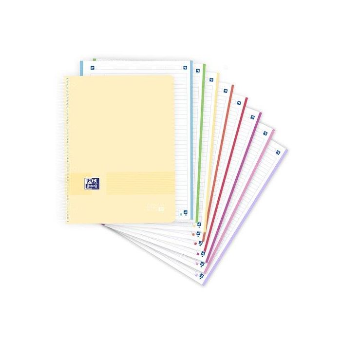 Bloc Oxford School Eu.Book 8 Live&Go Micro.Tapa Pp A4+ 160H Horizontal 90G Surtido Pastel (5 Col.) (Set de 5)