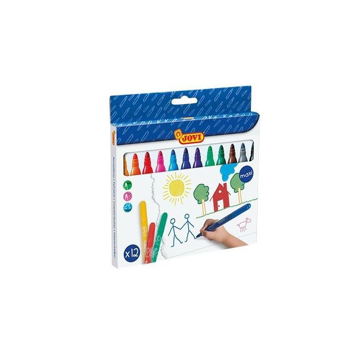 Jovi Rotuladores Maxi 135 mm Colores Surtidos Estuche 12 Ud