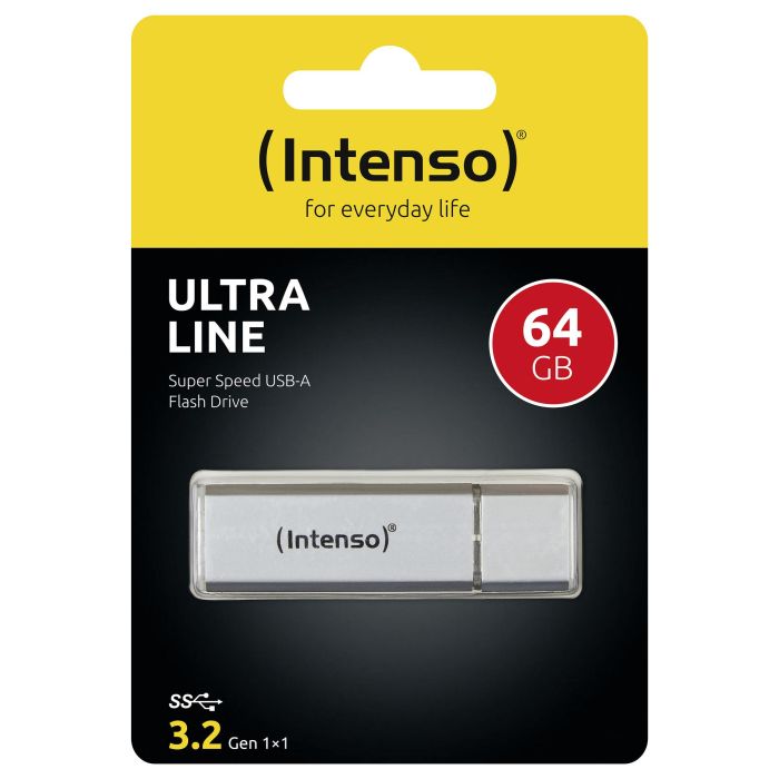 Intenso 3531490 Memoria USB Ultra 64GB USB 3.2 Plata Aluminio 3