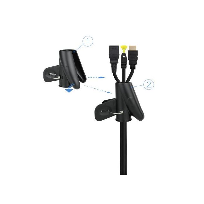 Nanocable 10.36.0001-BK Organizador de Cables Flexible en Espiral 1 Metro Negro - Plástico Alta Resistencia y Fácil Instalación hasta 25mm 1