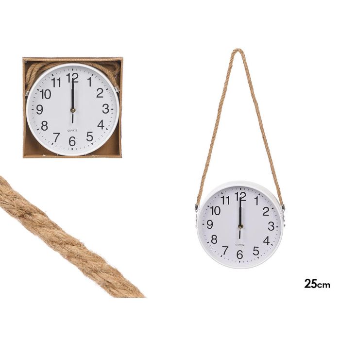 Reloj Pared Cuerda Colgar Blanco 25Cm Giftdecor (Set de 12) 0 Reloj Pared Cuerda Colgar Blanco 25Cm Giftdecor (Set de 12) 0