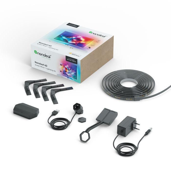 Nanoleaf 4D Screen Mirror + Lightstrip Kit for 65”/165 cm Nanoleaf 4D Screen Mirror + Lightstrip Kit for 65”/165 cm