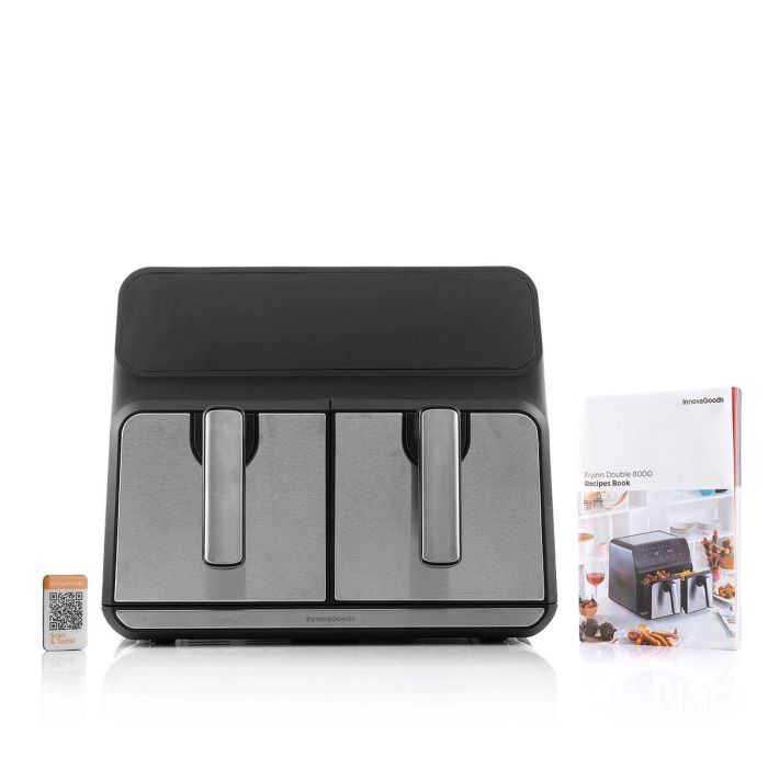 Freidora de Aire InnovaGoods Fryinn Double 8000 Negro 3400 W 8 L Acero Inoxidable 2 Freidora de Aire InnovaGoods Fryinn Double 8000 Negro 3400 W 8 L Acero Inoxidable 2