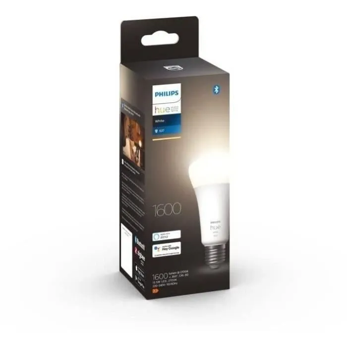 Philips Hue Bombilla LED Conectada Blanca E27 100W 1600 Lumen Bluetooth Compatible Alexa Google HomeKit PHI8719514343320 4