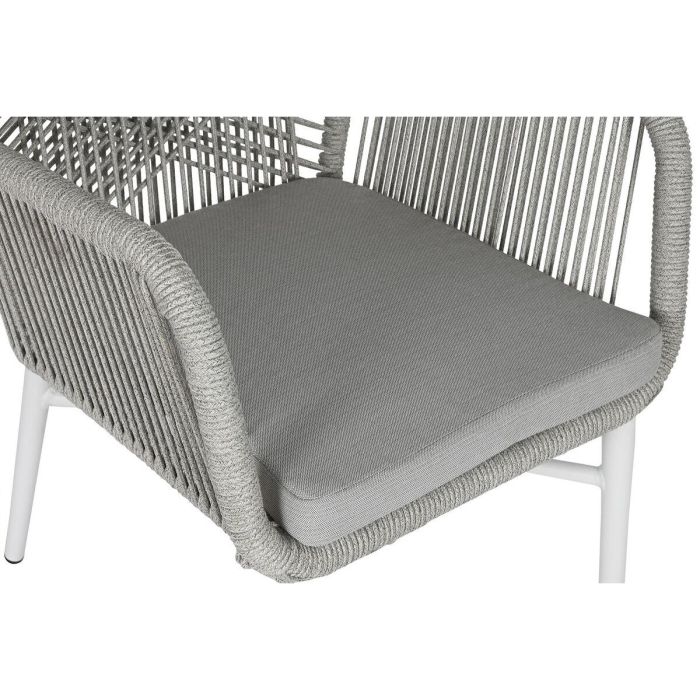 Silla Terraza Y Jardin DKD Home Decor Gris Blanco 63 x 84 x 57 cm 2