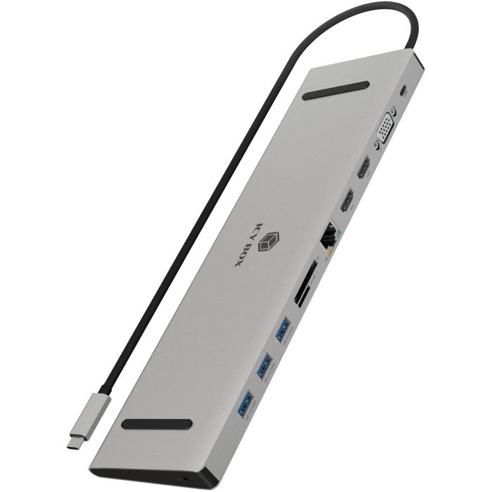 ICY BOX IB-DK2106a-CPD Docking Station USB-C 11 en 1 con Power Delivery 100W