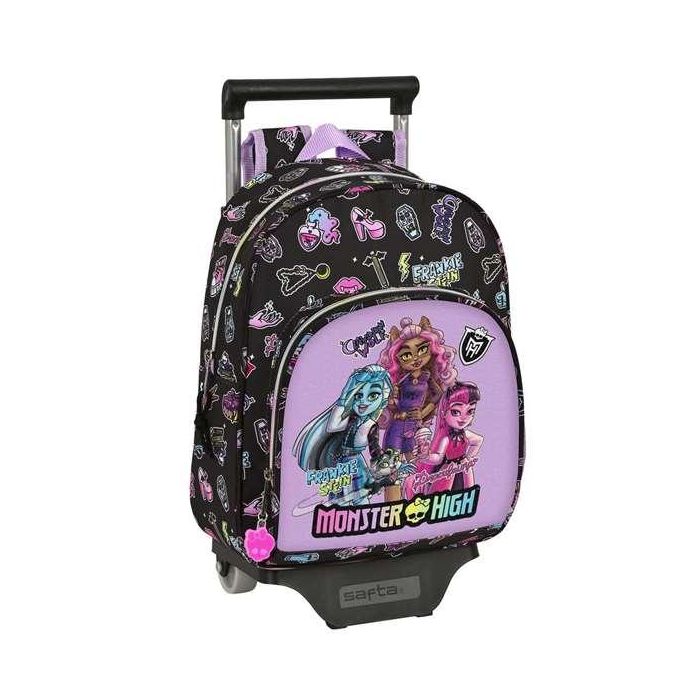Mochila Escolar con Ruedas Monster High Creep Negro 28 x 34 x 10 cm 5 Mochila Escolar con Ruedas Monster High Creep Negro 28 x 34 x 10 cm 5
