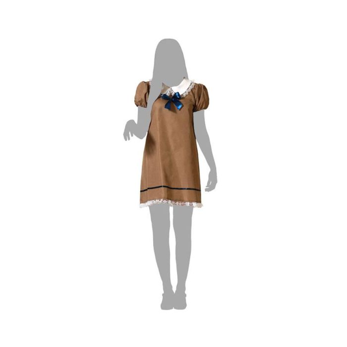 Disfraz Muñeca Terrorífica Mujer Vestido Marrón Talla M-L Halloween