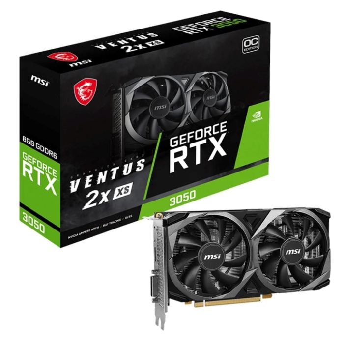 MSI MSI1690976609235 Tarjeta gráfica GeForce RTX 3050 VENTUS 2X XS 8G OC 0 MSI MSI1690976609235 Tarjeta gráfica GeForce RTX 3050 VENTUS 2X XS 8G OC 0