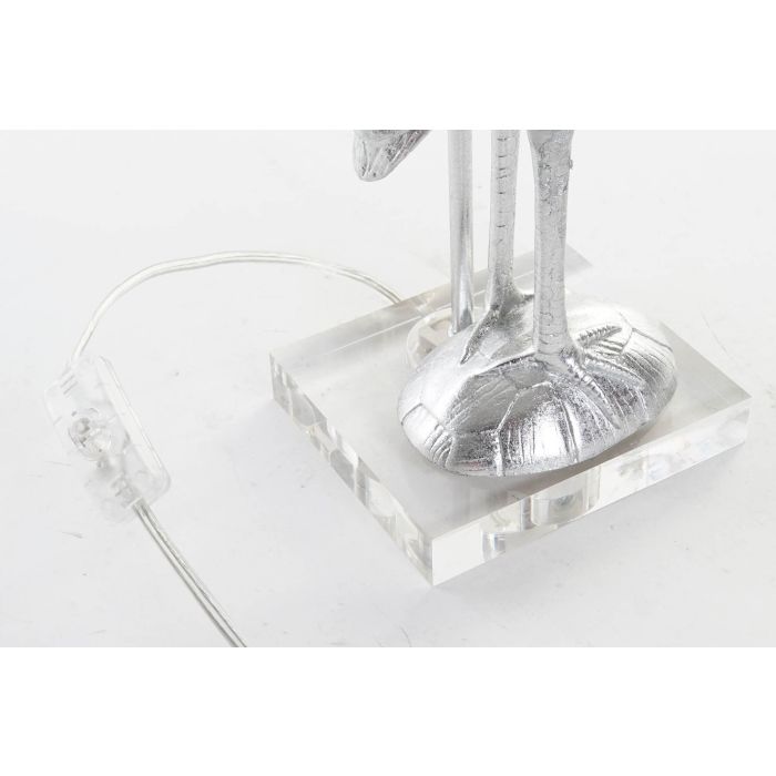 DKD Home Decor Lámpara Sobremesa Oriental Plateado Negro 33 x 74 x 33 cm 3