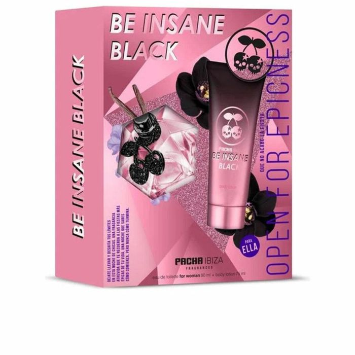 Pacha Ibiza BE INSANE WOMAN LOTE Eau de Toilette 80 ml + Loción Corporal 75 ml Cofre Regalo Mujer Floral Amaderada