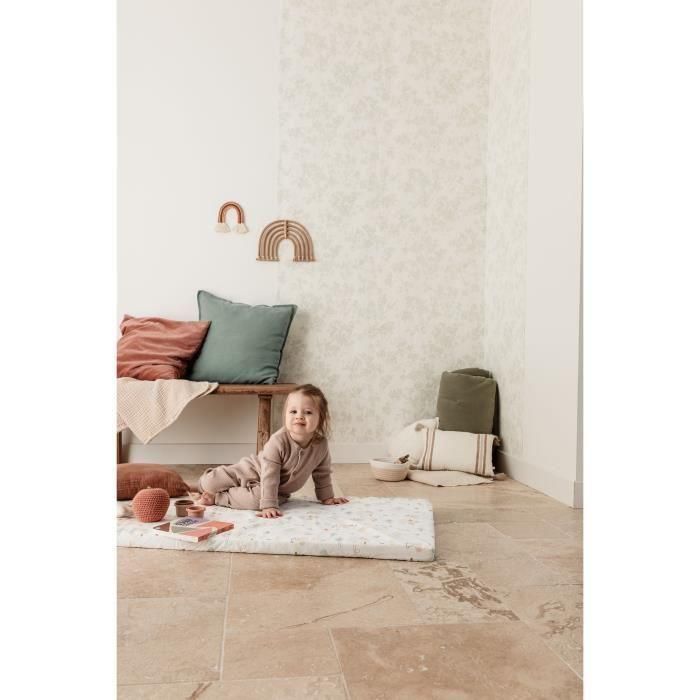 Tineo Colchón nómada Globos para Bebé 120x60x4 cm Blanco. Colchoneta de viaje extraíble con base aislante y funda con asa. 5