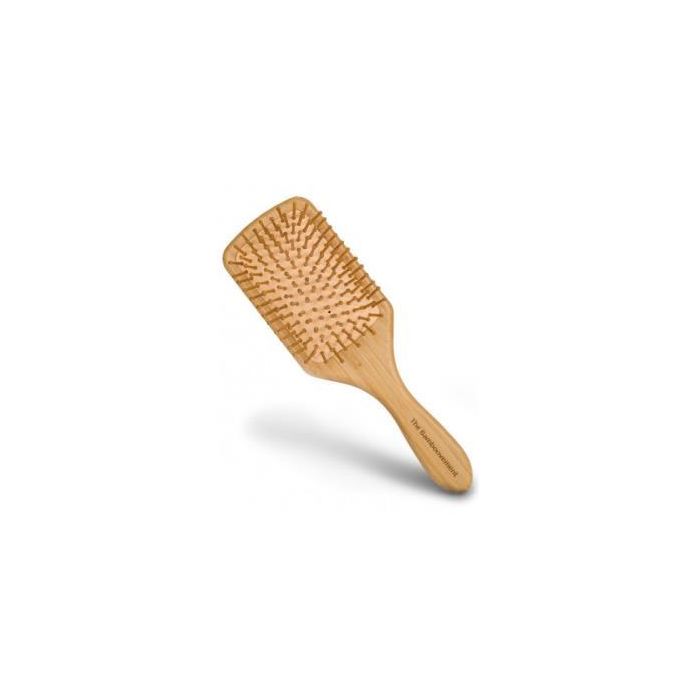 Bamboovement Cepillo de Pelo de Bambú Paleta Rectangular para Cabello Medio a Largo, Estimula Crecimiento y Reduce Caída