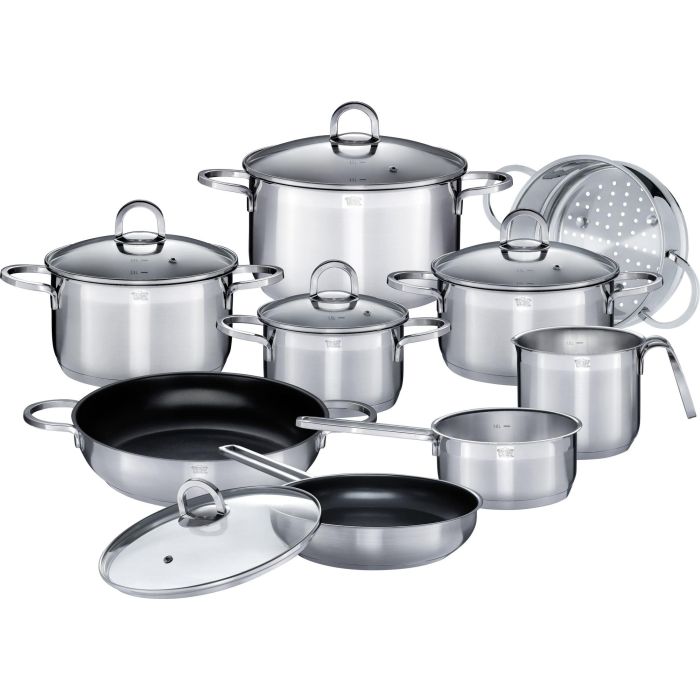 GSW Juego de Utensilios de Cocina Alara de Acero Inoxidable 14 Piezas - Aptas para Todas las Placas, Incluida Inducción 0 GSW Juego de Utensilios de Cocina Alara de Acero Inoxidable 14 Piezas - Aptas para Todas las Placas, Incluida Inducción 0