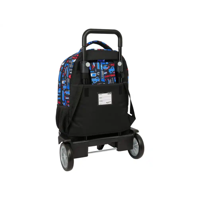 Safta Mochila Grande con Ruedas Compact Evolution Extraible Hot Wheels 450x330x220 mm 1
