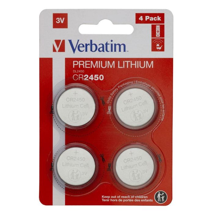 Verbatim CR2450 3V Lithium Battery (4 pack) Verbatim CR2450 3V Lithium Battery (4 pack)