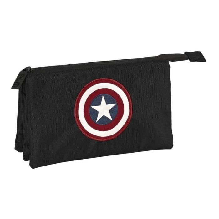 Bolso Escolar Safta Portatodo Capitan America Teen Triple 220x30x120 mm 6