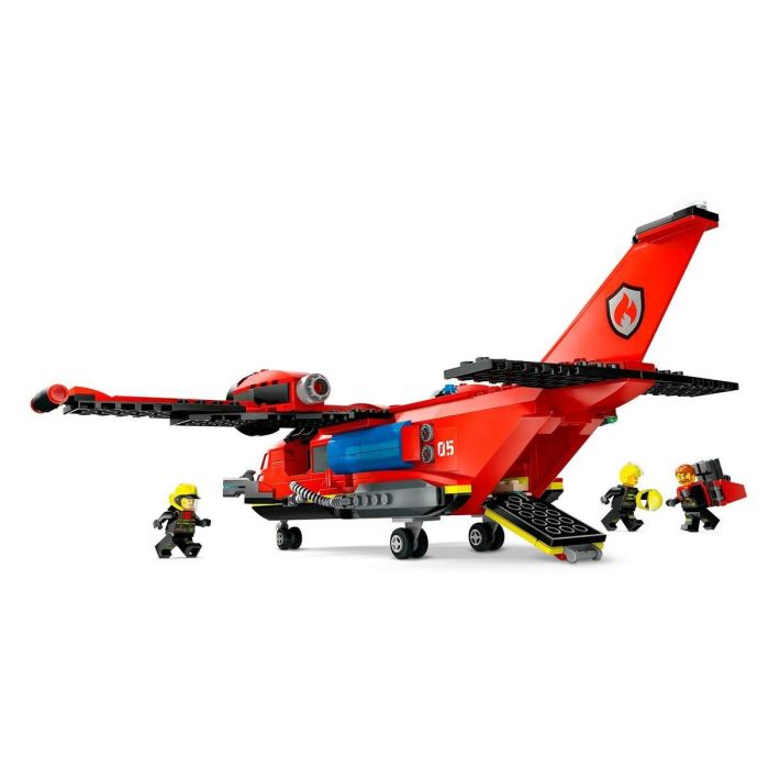 LEGO 60413 City Avión de Rescate de Bomberos, Juguete con 3 Pilotos, Minifiguras de Bomberos 6