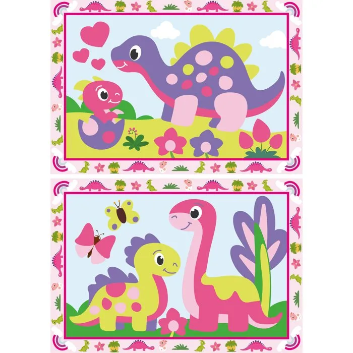 Ravensburger CreArt Junior, Kit de Pintura por Números, Arte con Números, Dinosaurios Coloridos, para Niños a partir de 5 años, Ref: 12023213 Ravensburger CreArt Junior, Kit de Pintura por Números, Arte con Números, Dinosaurios Coloridos, para Niños a partir de 5 años, Ref: 12023213