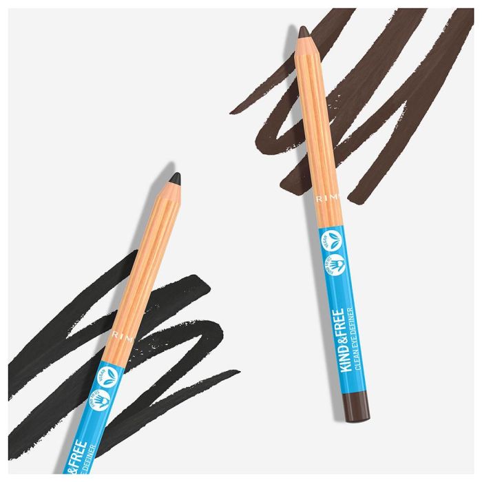 Rimmel London KIND & FREE clean eye definer #001-pitch Delineador de Ojos, Vegano, 1.1 gr 2