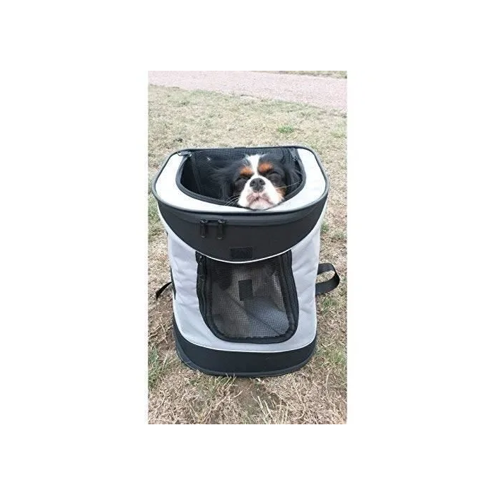 TRIXIE Timon Mochila para perros, 34 x 44 x 30 cm, negro / gris 3