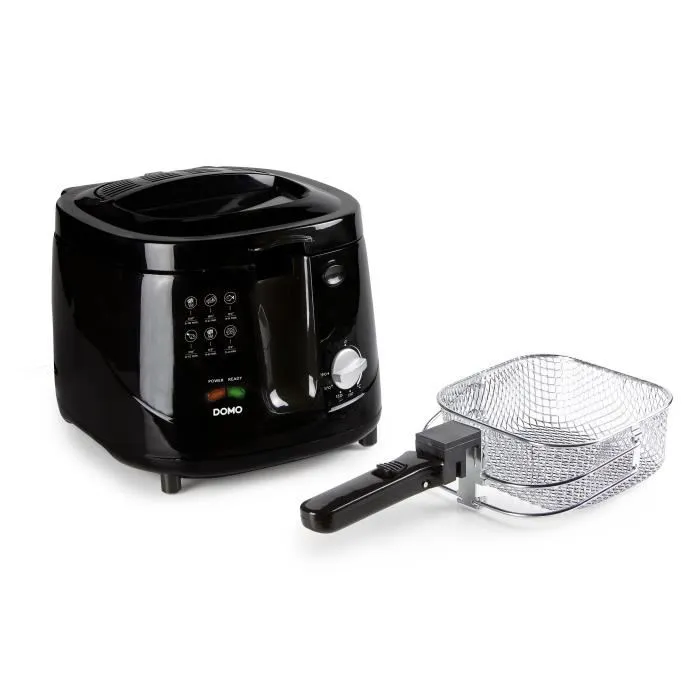 Domo DO461FR Classic Freidora Eléctrica - Negro, 2.5L, 1800W, Cool Touch, Termostato Ajustable 2 Domo DO461FR Classic Freidora Eléctrica - Negro, 2.5L, 1800W, Cool Touch, Termostato Ajustable 2