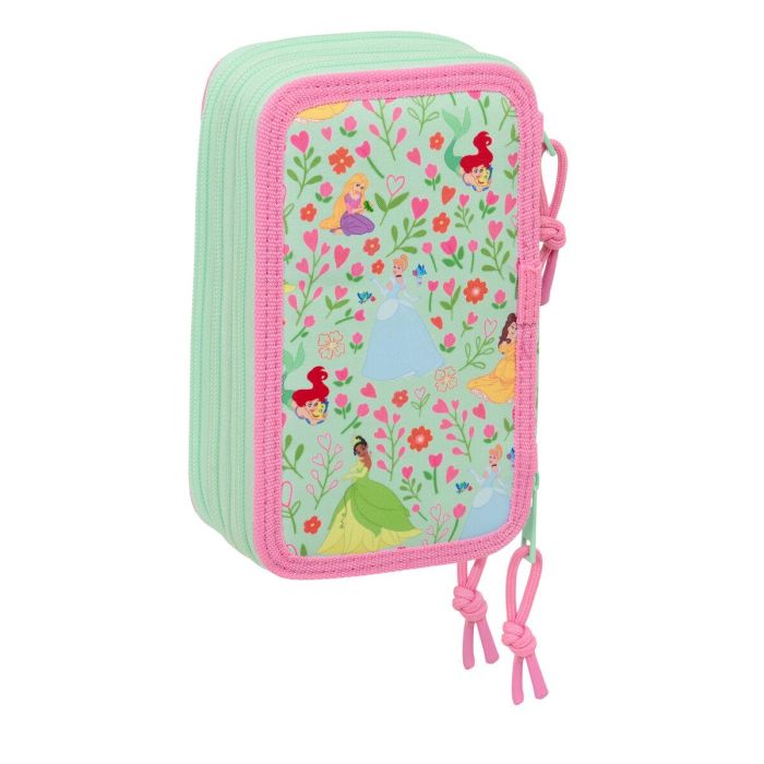 Estuche Escolar con Accesorios Disney Princess Bloom Rosa Aguamarina 12,5 x 19,5 x 5,5 cm 37 Piezas 3