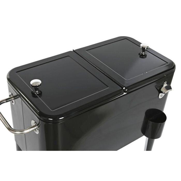 Nevera Portátil DKD Home Decor 74 x 43 x 83 cm Negro Acero Aluminio Polipropileno 56 L 1