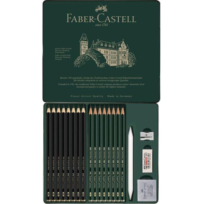 FABER-CASTELL Set Pitt Graphite Matt & Castell 9000 1 FABER-CASTELL Set Pitt Graphite Matt & Castell 9000 1