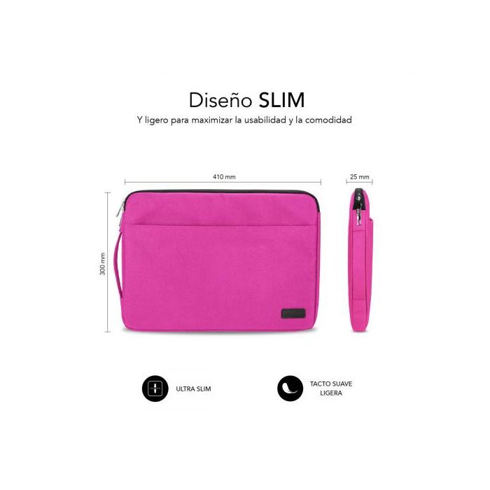 SUBBLIM Maletin Funda Ordenador Urban Laptop Sleeve 15,6" Pink 3 SUBBLIM Maletin Funda Ordenador Urban Laptop Sleeve 15,6" Pink 3