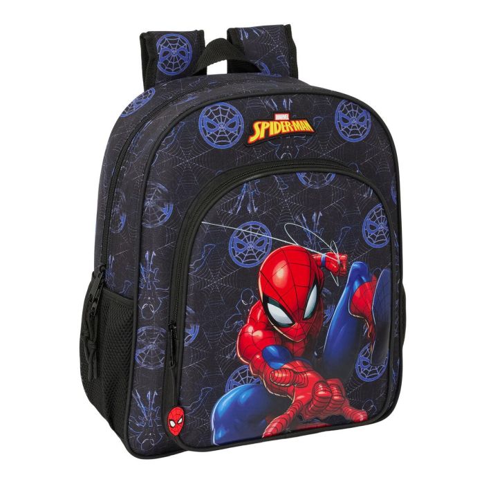 Mochila Escolar Spider-Man Attack Negro 32 x 38 x 12 cm