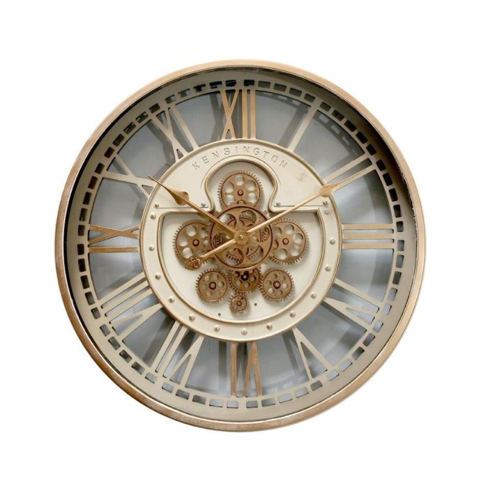 DKD Home Decor Reloj de Pared Vintage Blanco 60.5x60.5x9.5 cm Decoración del Hogar