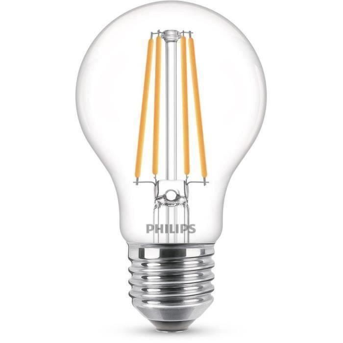 Bombilla LED Philips Equivalente 75W E27 Blanco cálido no regulable Bombilla LED Philips Equivalente 75W E27 Blanco cálido no regulable