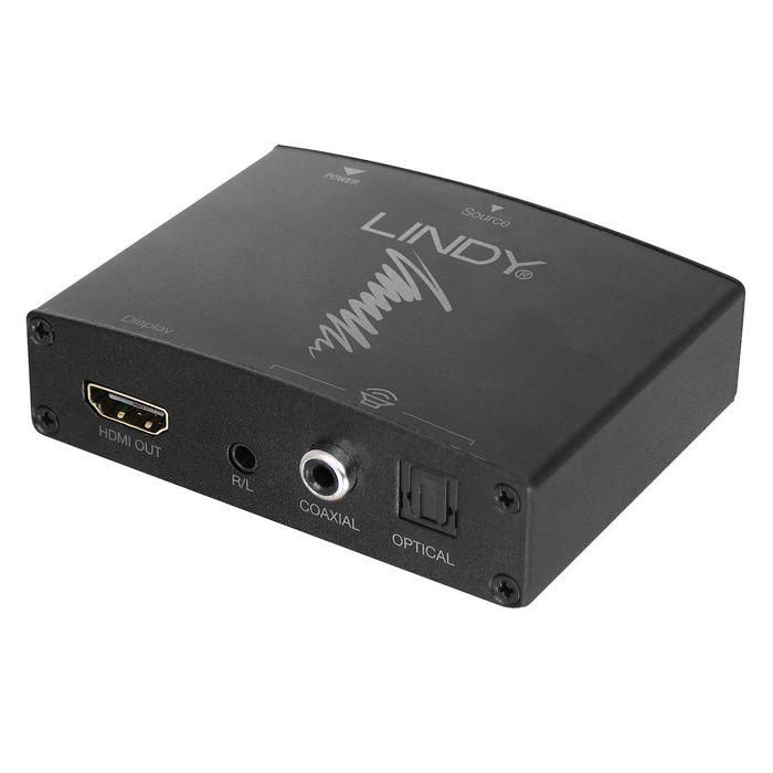 Lindy Extractor de Audio HDMI 4K@30Hz con Salida Óptica y RCA (Digital/Analógica) para Pantallas y Sistemas de Sonido 1