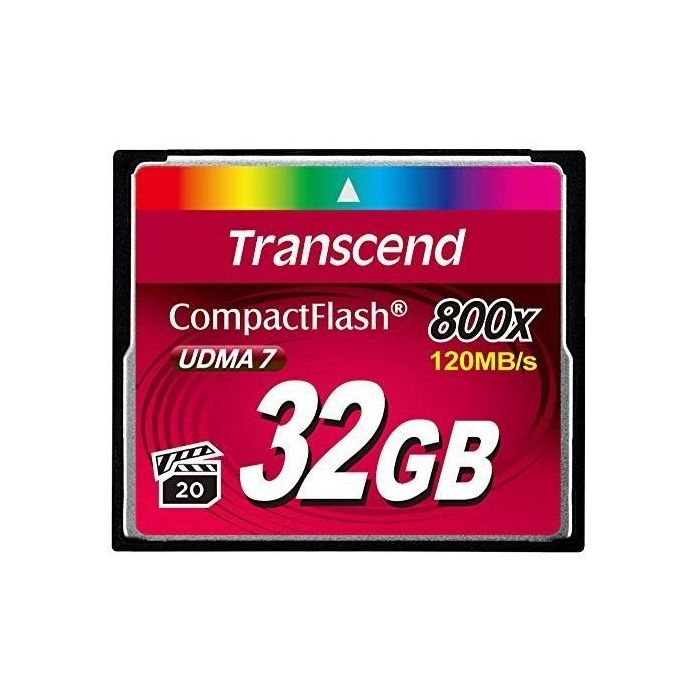 CARD CompactFlash Card 32GB Transcend TS32GCF800. MLC