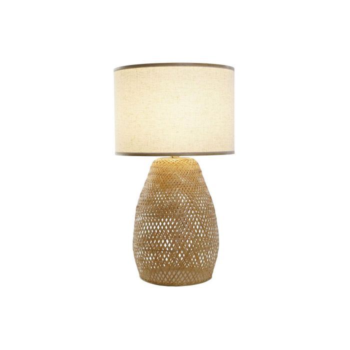 DKD Home Decor Lámpara de Sobremesa Urban, Marrón Natural, 71 cm Alto, 40x40 cm Base, Bambú, Pantalla de Tela, E27 50W 1 DKD Home Decor Lámpara de Sobremesa Urban, Marrón Natural, 71 cm Alto, 40x40 cm Base, Bambú, Pantalla de Tela, E27 50W 1