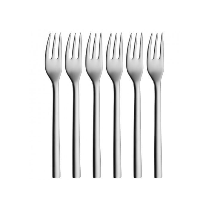 WMF 1291666046 Nuova Kuchengabel - Set de 6 tenedores de cocina, 16 cm
