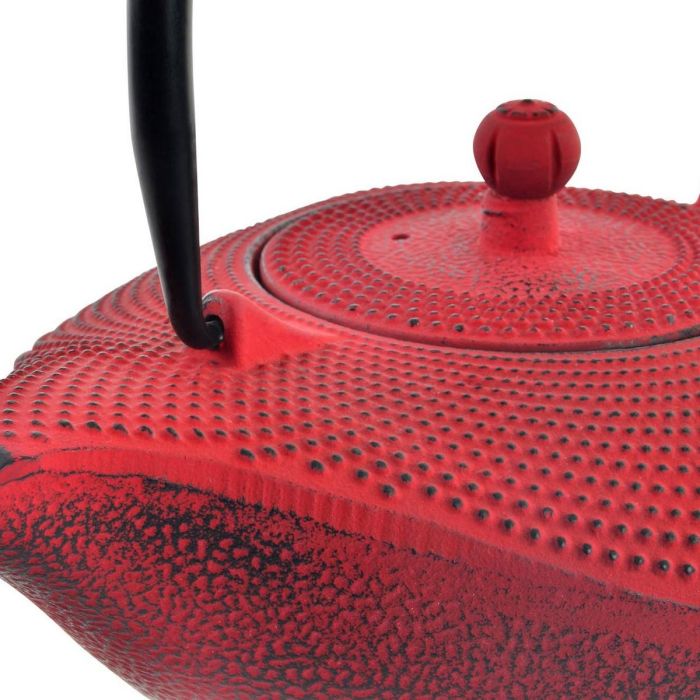 Tetera DKD Home Decor Rojo Negro Hierro colado (1000 ml) (2 Unidades) 1