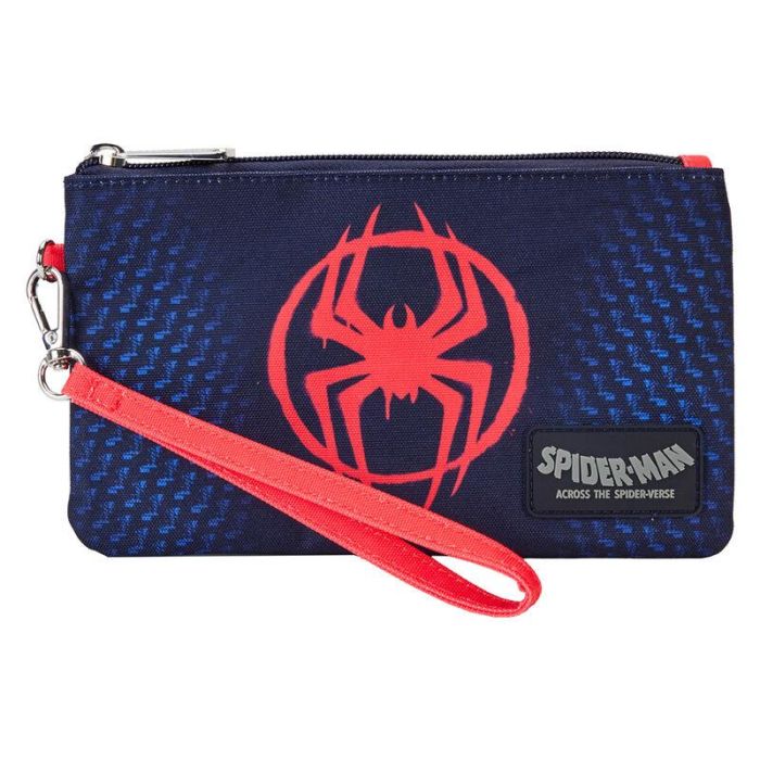 Loungefly Billetero nylon Miles Morales Spider-Verse Marvel con correa desmontable 17,5x11,25cm