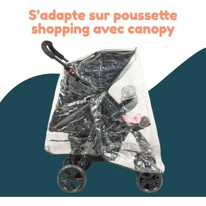 Bambisol Funda impermeable universal BAMBIKID para cochecito de bebé, compatible con capota, gran tamaño y visera ventilada 1 Bambisol Funda impermeable universal BAMBIKID para cochecito de bebé, compatible con capota, gran tamaño y visera ventilada 1