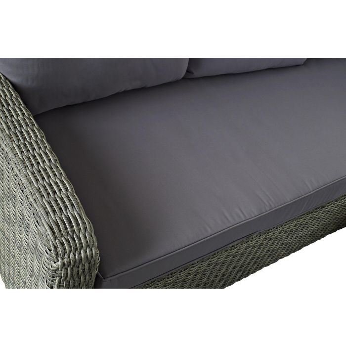 DKD Home Decor Sofia Terraza Y Jardin Ratan Sintetico Gris 204 x 90 x 267 cm Set de 4 1