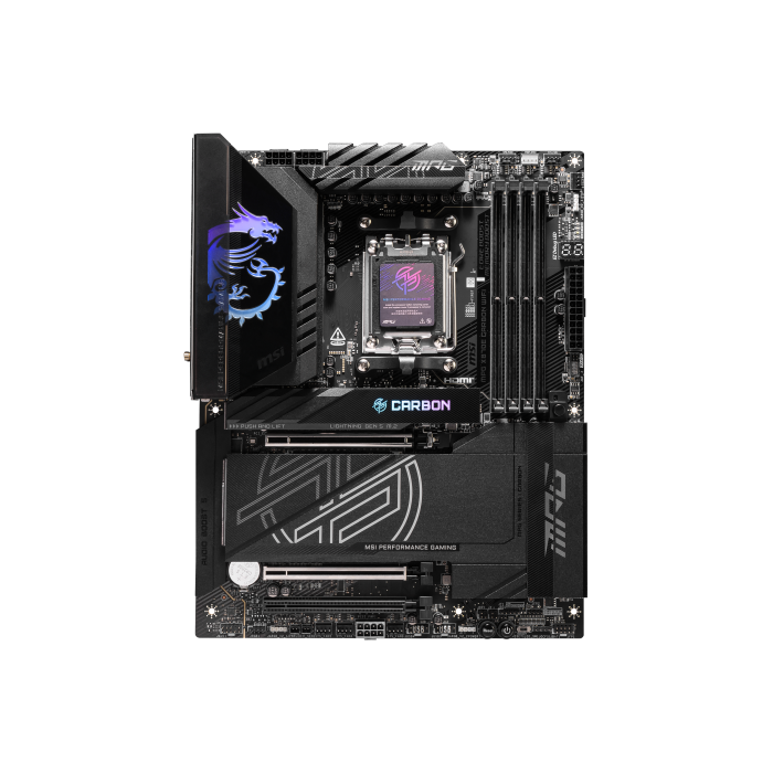 MSI MPG X870E CARBON WiFi Placa Base AMD AM5 X870 4DDR5 LAN 5G WiFi 7 BT 5.4 ATX 911-7E49-08S 4